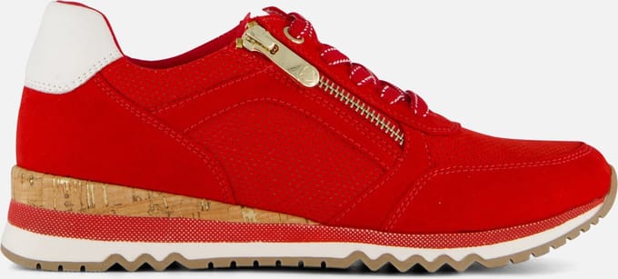 Marco Tozzi Sneakers rood Textiel - Dames - Maat 40