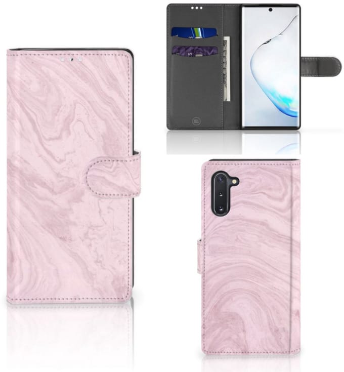 Samsung Galaxy Note 10 Bookcase Marble Pink - Origineel Cadeau Vriendin
