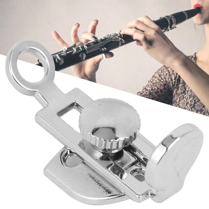 Klarinet Duim Zilveren Steun Draagbare Verstelbare Armsteun Muziekinstrument Accessoires gray