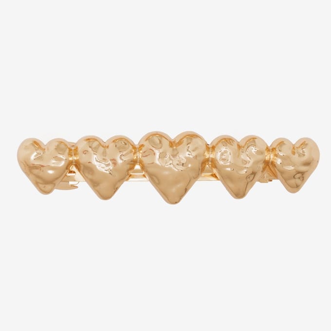 Gold Heart Hair Clip