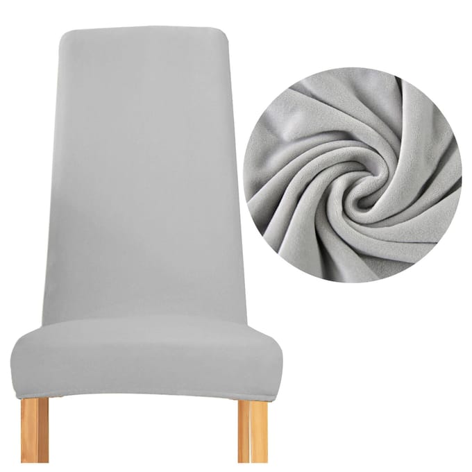 Meble odNowa - Stoelhoes - Smal Rugleuning - Velours - Lichtgrijs