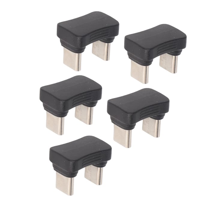 5 Stuks Type C U Vorm Adapter Mannelijk naar Mannelijk 65W PD Snel Opladen 480Mbps Type C Adapter voor Mobiel