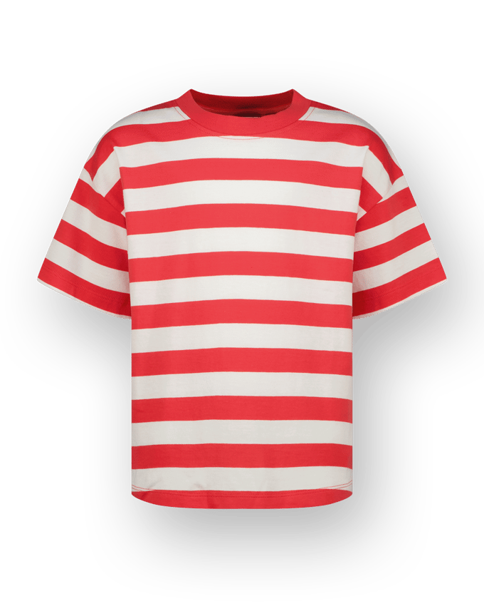 Vingino Girls Basic Stripe Tee T-shirt Breeze Red Größe: 2 | T-Shirts Outlet | kids | Rot