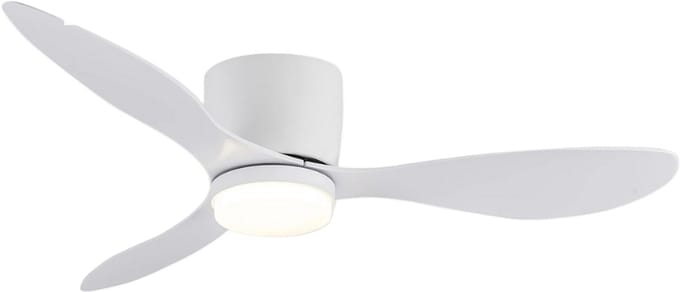 Nivard Plafondventilator - Met Verlichting - Plafond Ventilator - Met Lamp - Plafonniere Met Ventilator - Met Licht - Wit - 132cm