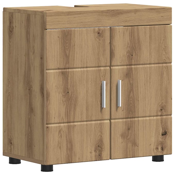 vidaXL - Badkamerkast - set - TULUM - Artisan - Eiken - 60 - x - 34 - x - 63 - cm