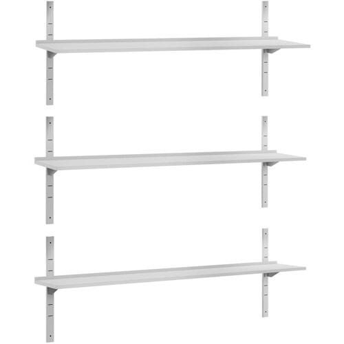 GGM Gastro Wandborde ECO - 2000x400mm - mit 3 Etagen Zilver