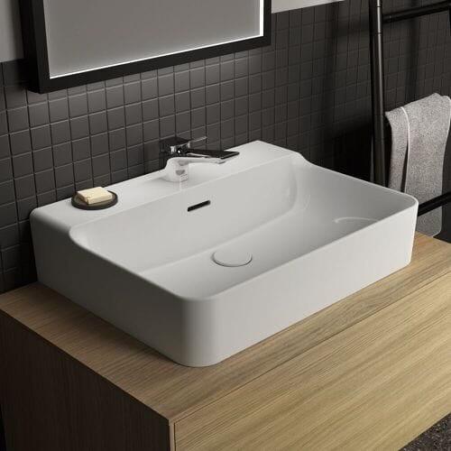 Ideal Standard washbasin 60 cm, 1 tap hole, w. overflow, polished T381801