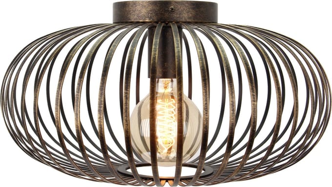 Chericoni Curvato Plafondlamp - 1 lichts - Ø40 cm - E27 - Brons