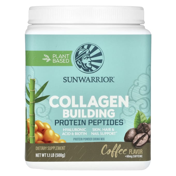Sunwarrior Collagen Building Protein Peptides (500g) Coffee (+ Caffeine) - Eiwitten - Veganistisch eiwit