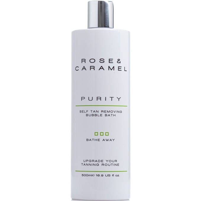 Rose & Caramel Purity Bathe Away Self Tan Removing Bubble Bath 500ml