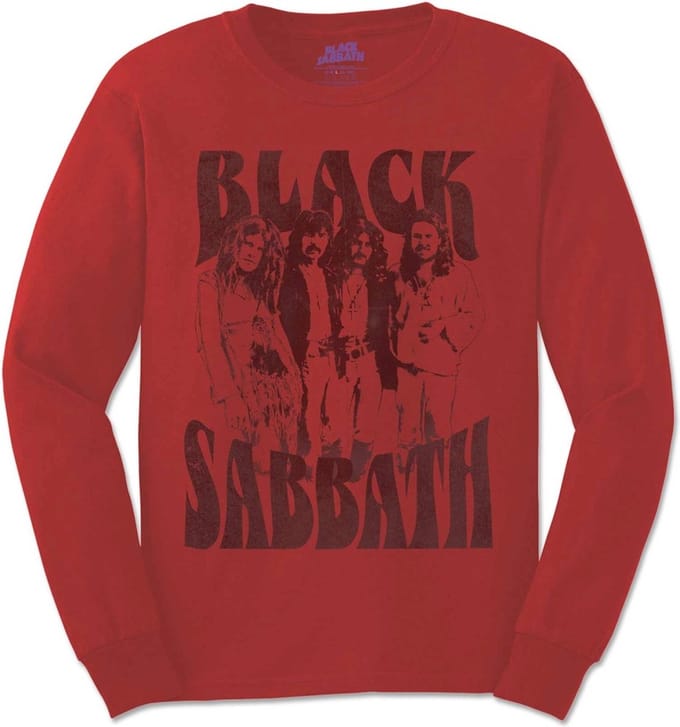 Black Sabbath - Band & Logo Longsleeve shirt - S - Rood