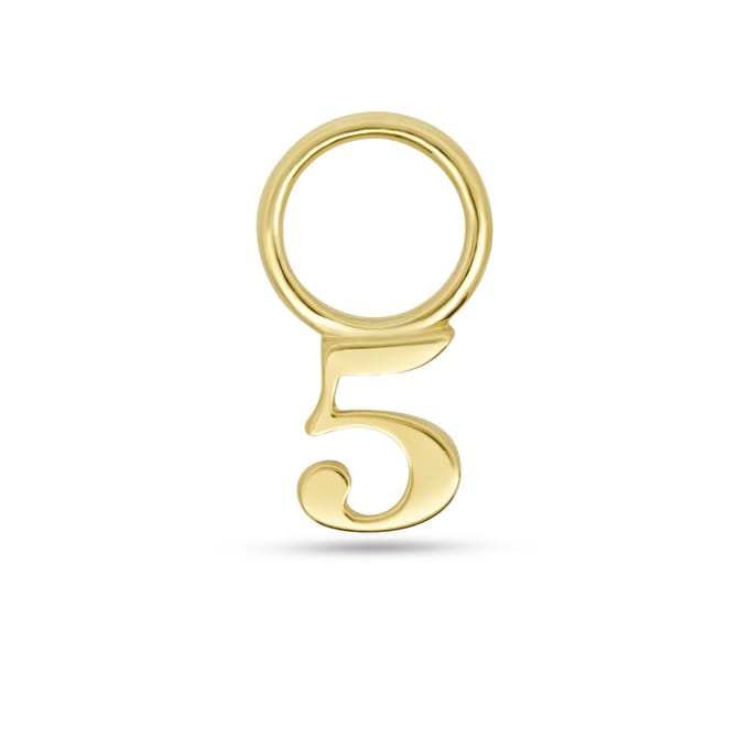 New Bling - 9NBG-O157-5 - 14K geelgoud – Bedel – Nummer 5
