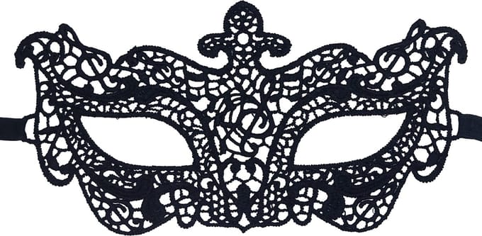 Miresa - Kanten masker MM032 - Zwart kant - Cam / Gala / Carnaval