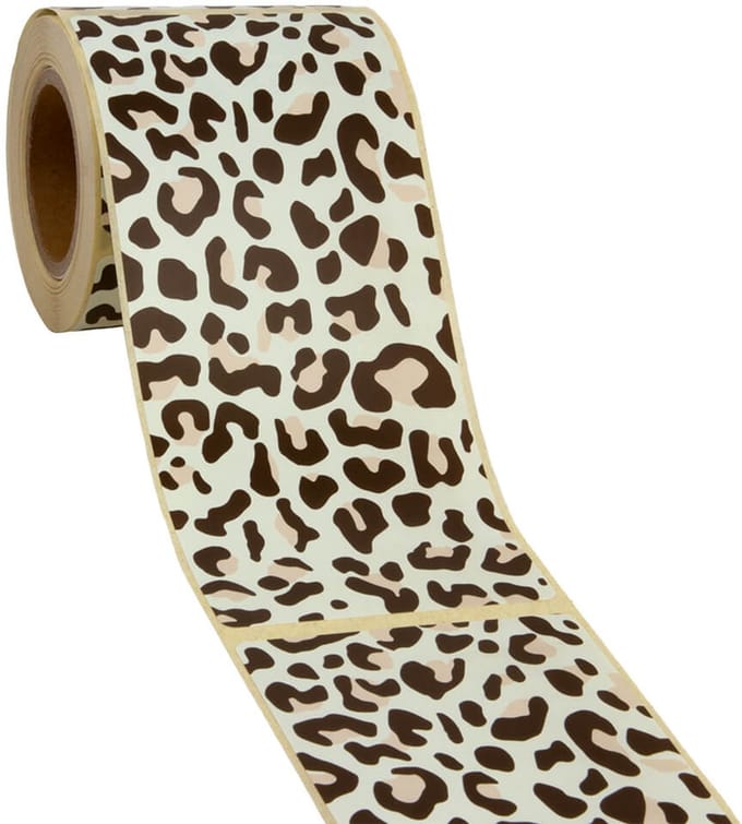 100x sluitsticker Leopard