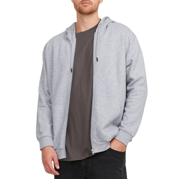 Jack & Jones Plus Hoodie met rits Plus Size Effen Hoodie met rits