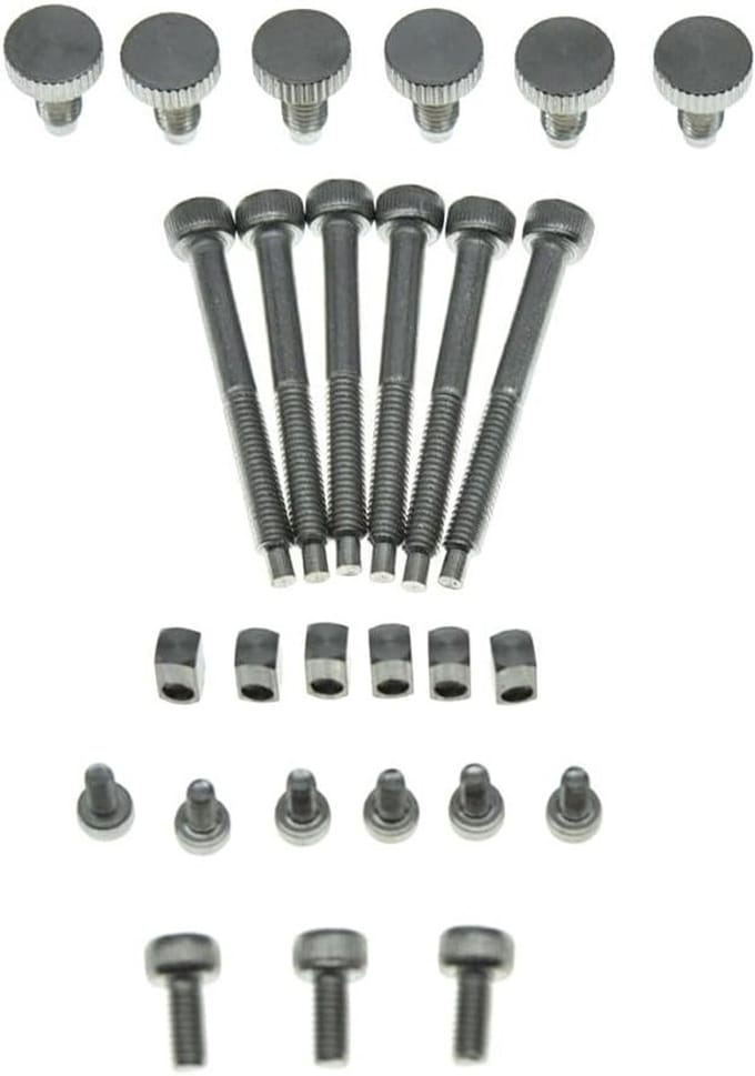 Complete Set RVS Tremolo Fine Tuner met String Insert Block, Saddle, Locking Nut en String Lock voor Gitaar