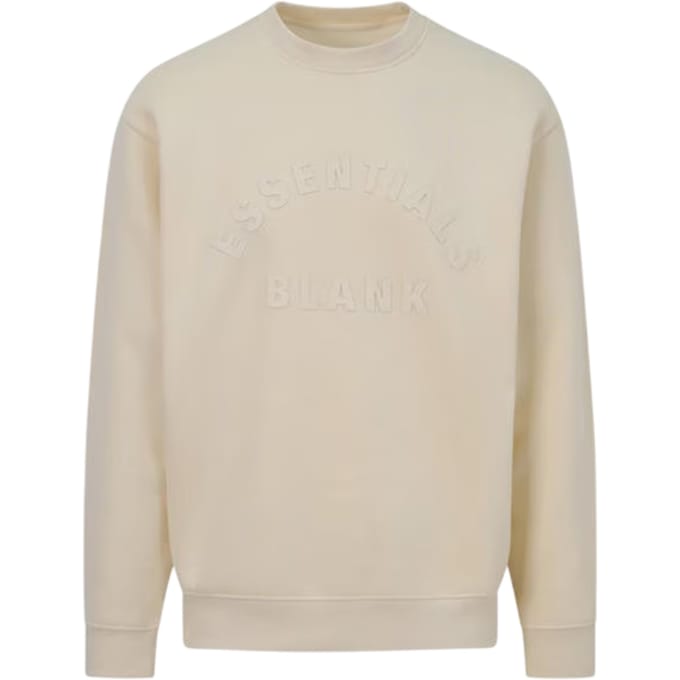 Blank Essentials Sweatshirt met gebogen logo voor volwassenen (Zomerzand)