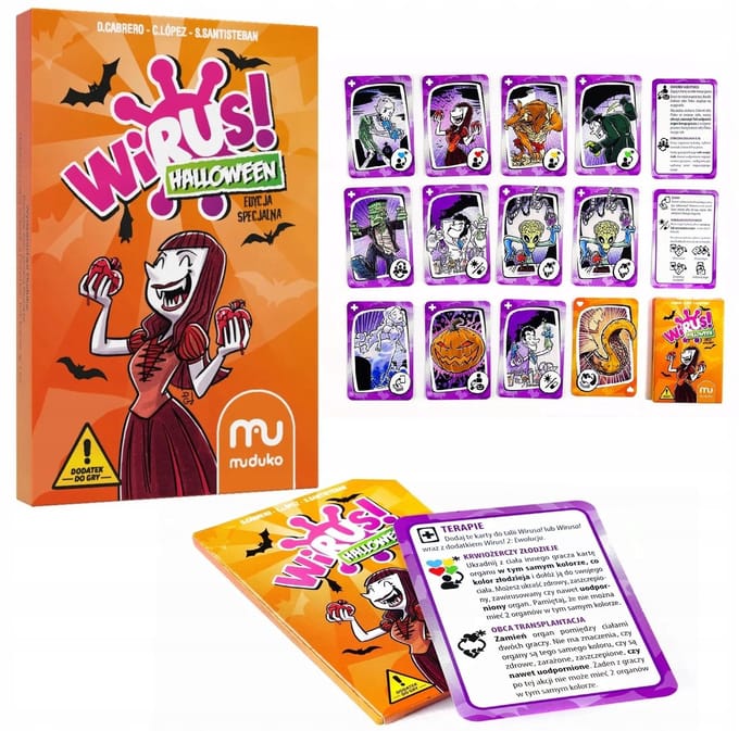 Virus! Halloween-uitbreidingskaartspel - 15 nieuwe kaarten