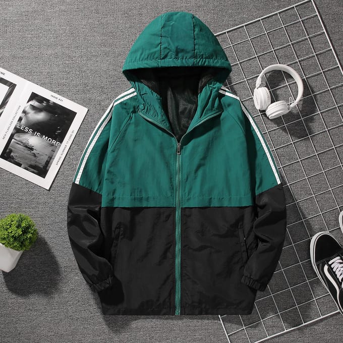 Veste décontractée pour homme, nouvelle tendance, veste épissée, style coréen, ample, à capuche XXXXL gris