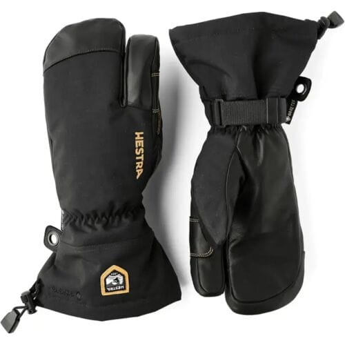 Hestra Army Leather GTX - 3 Vinger Handschoen (Maat - 7, Kleur - Black/Black)