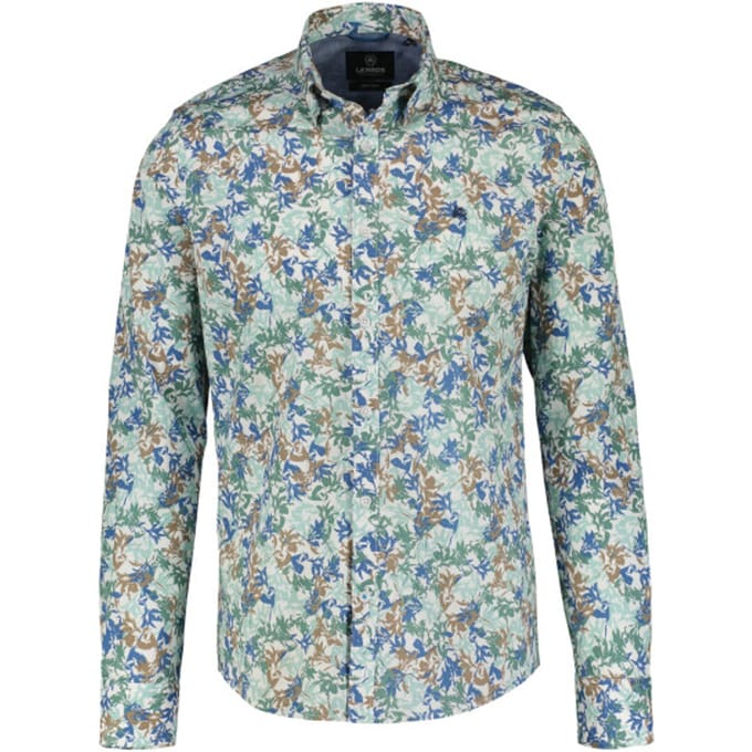 Lerros - Heren Overhemd - 24214061 - 622 Coastal Sea Blue