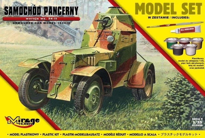 Mirage Hobby Modelbouwpakket Militaire voertuigen - 835096 Armoured Car Model 1934/II Plastic - 1:35 - Modelbouw