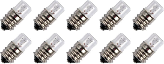 Signaallamp E14 30V 2W - 66 mAh - 10 stuks - T14 Gloeilamp Ø14mm - 30mm - 2500K - Dimbaar