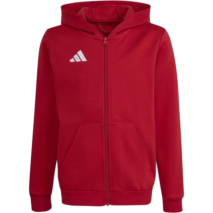 Adidas Performance Entrada26 Hoodie Met Lange Ritssluiting Kids - Kinderen - Rood