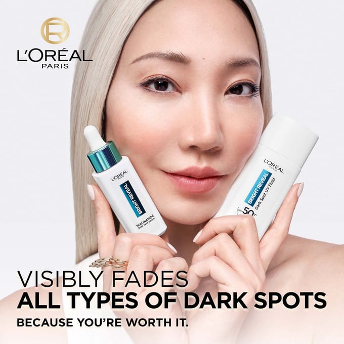 L'Oréal Paris Bright Reveal Niacinamide Pigmentvlekkenroutine met Serum en UV-fluid SPF50+
