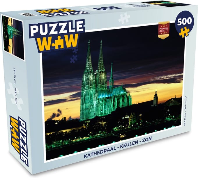 Puzzel Kathedraal - Keulen - Zon - Legpuzzel - Puzzel 500 stukjes