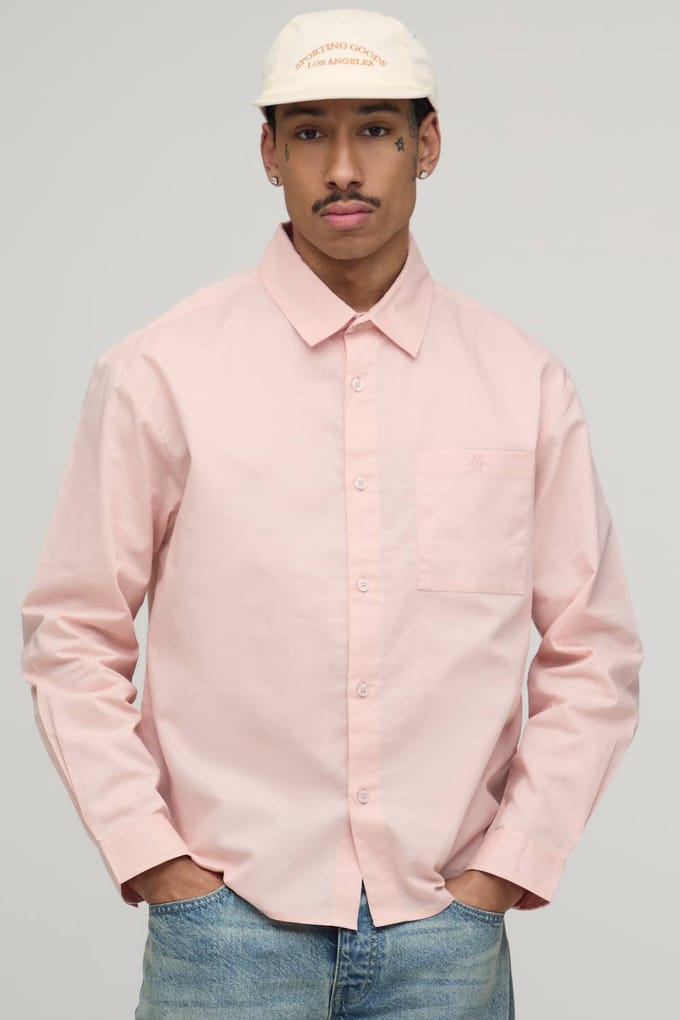 Oversized Fit Oxford Overhemd | Peach | Size Small