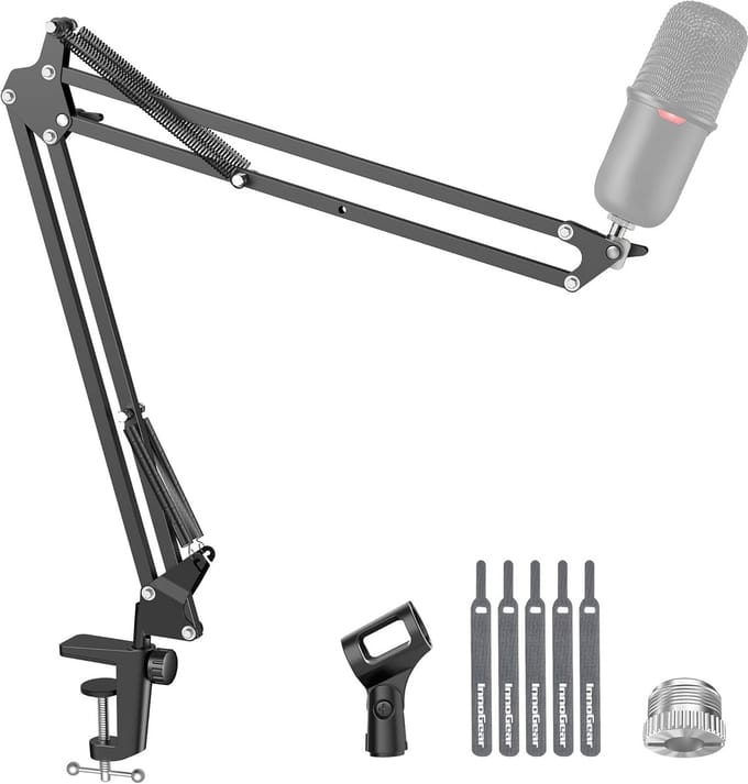 Microfoonarm met Boomophanging en Schroefadapter voor Blue Yeti, Yeti Nano en Yeti X – Verstelbare Microfoonstandaard