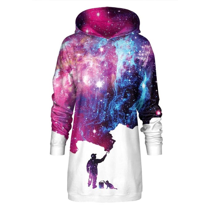 "Galaxy Painter" Oversize hoodiejurk