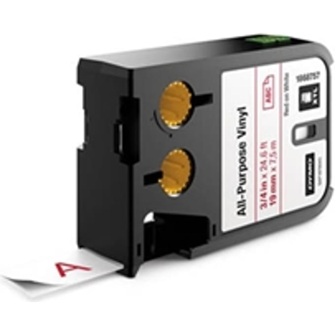 DYMO 1868757 XTL tape vinyl rood op wit 19mm (origineel)
