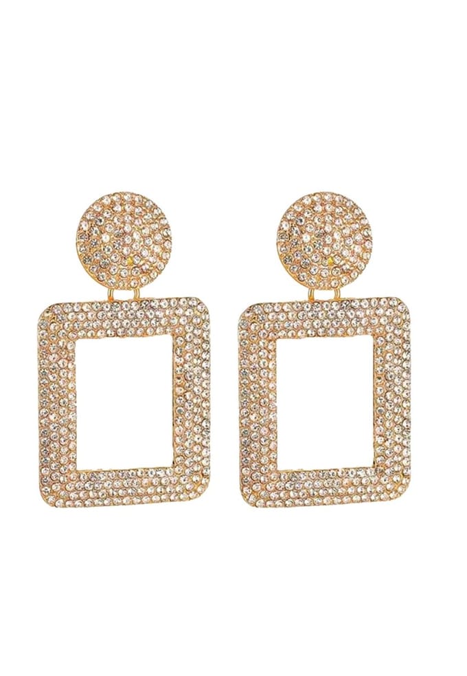 Margot Bardot Cadre Argent Drops Oorbellen Gold