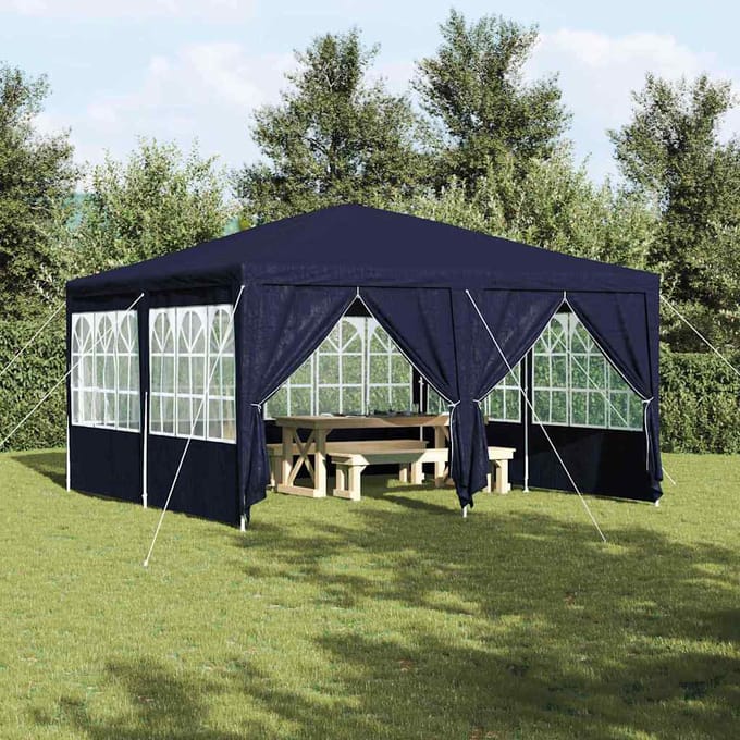 vidaXL - Partytent - Blauw - 400 - x - 400 - x - 266 - cm - Polyetheen
