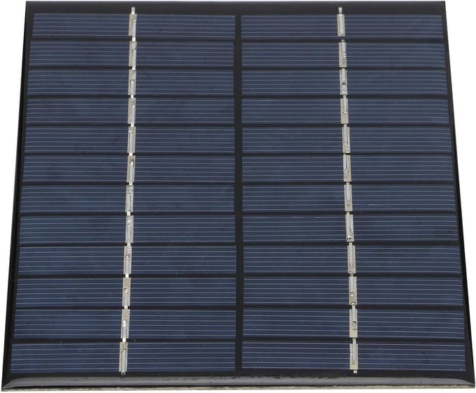 Zonnepaneel Module - Mini Zonnepaneel - Energie Opwekken - Waterdichte Hars - 2 Watt 12 Volt - Zwart