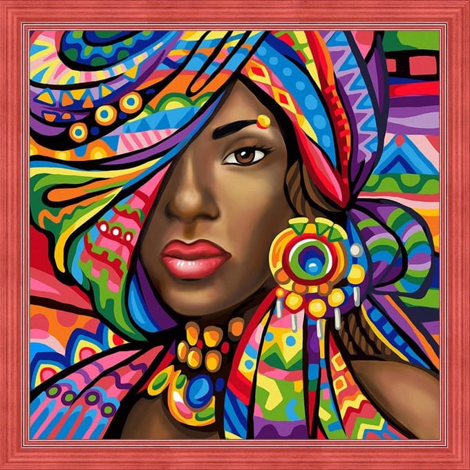 Diamond Painting Ghanese schone 40 x 40 cm