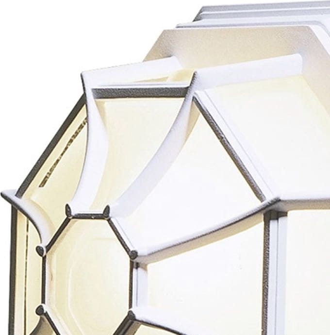Konstsmide Moranello Wandlamp Buiten - E27 - IP23 - Wit