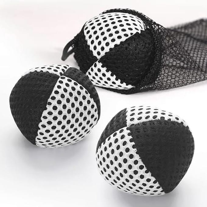 Jongleerballen voor beginners en professionals - 3-delige set met net en draagtas