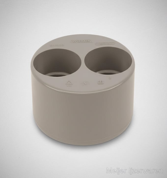 PVC Dubbele Verloopring 110 × 50/50 mm | Lijmverbinding | Wavin