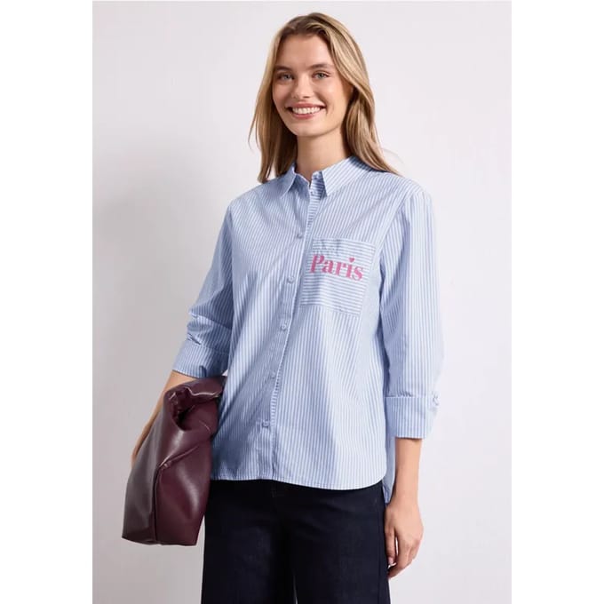 Blouse met lange mouwen en tekstprint