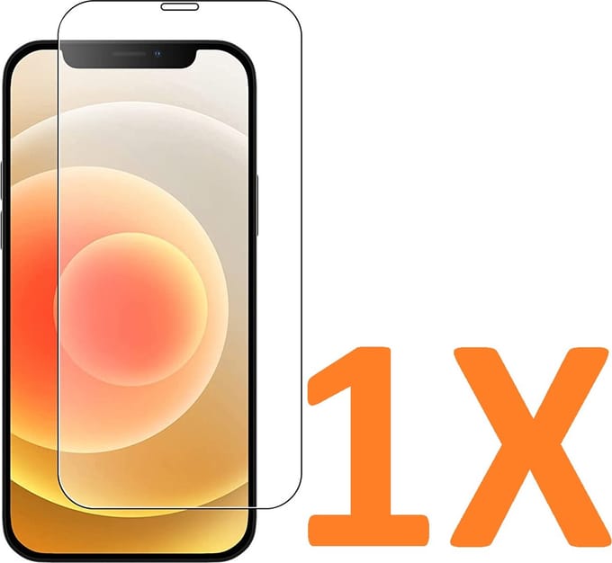 Screenprotector Glas - Tempered Glass Screen Protector - 1x Geschikt voor: Apple iPhone 12 en iPhone 12 Pro (6.1-Inch)