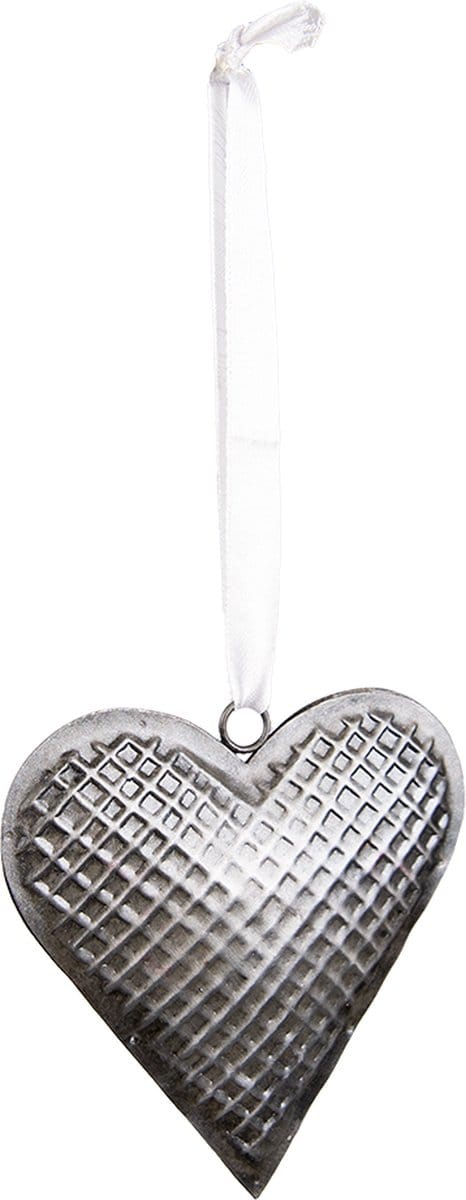 Clayre & Eef Decoratie Hanger 7x7 cm Grijs IJzer