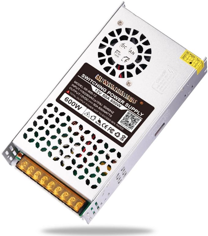 Thuys – 600W Voeding – 220V Naar 12V Transformator – Schakelende Stroomadapter – Voor LED-strips –3D-printers En Meer
