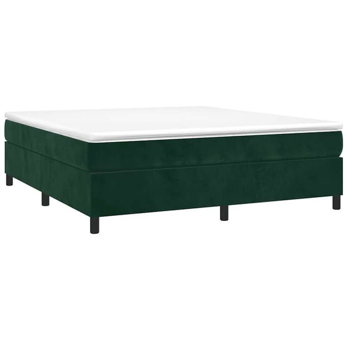 vidaXL - Boxspring - bed - 180x200 - cm - fluweel - donkergroen