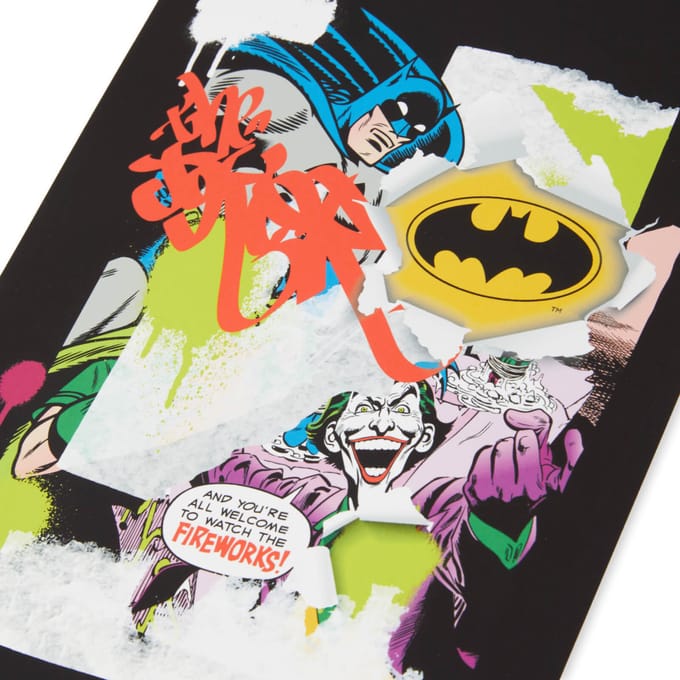 Batman Collage Giclee Poster - A4 - Wooden Frame