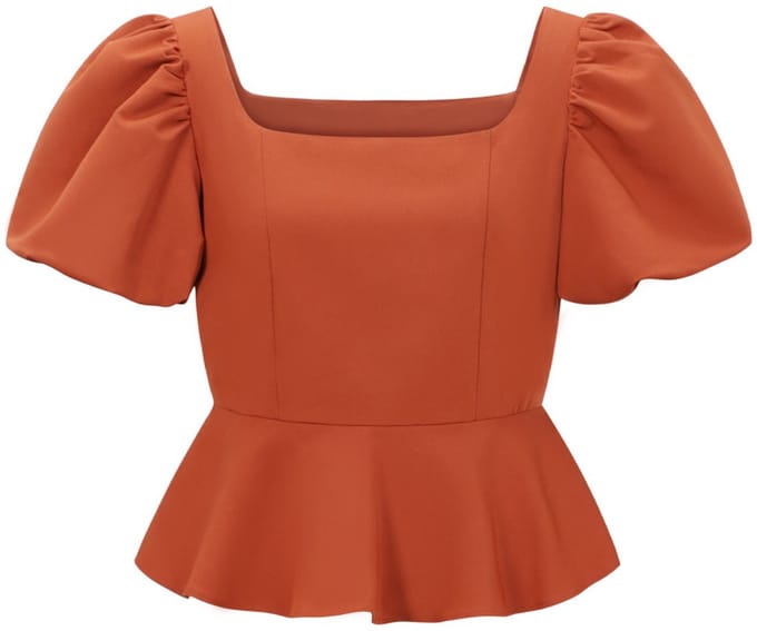 Gimme - The Ariana Top – Stijlvolle Ribgebreide Top – Onmisbare Essential met Structuur - Oranje - Maat M