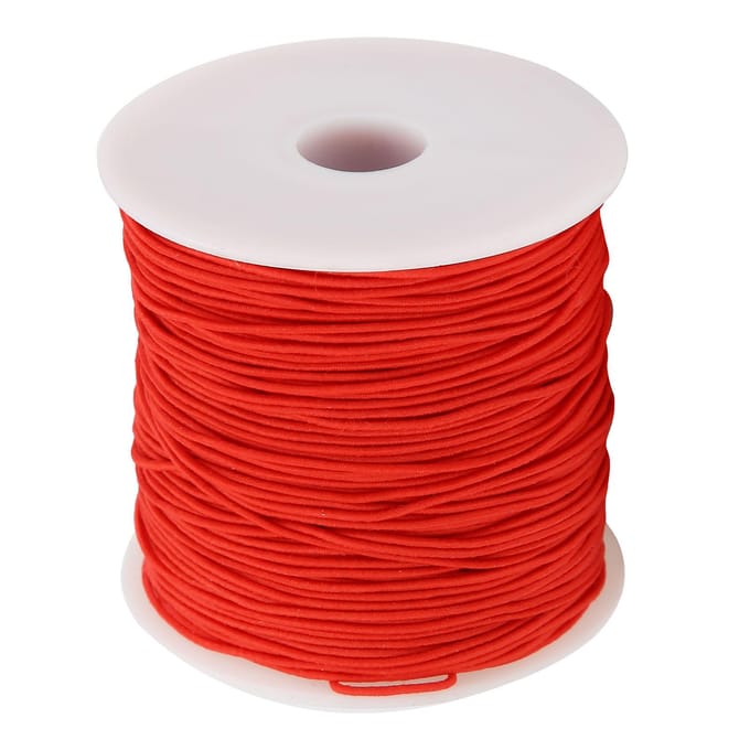 Fil Élastique Multifonctionnel DIY Fil Rouge en Polyester Accessoires d'Artisanat pour Bracelet Bijoux white