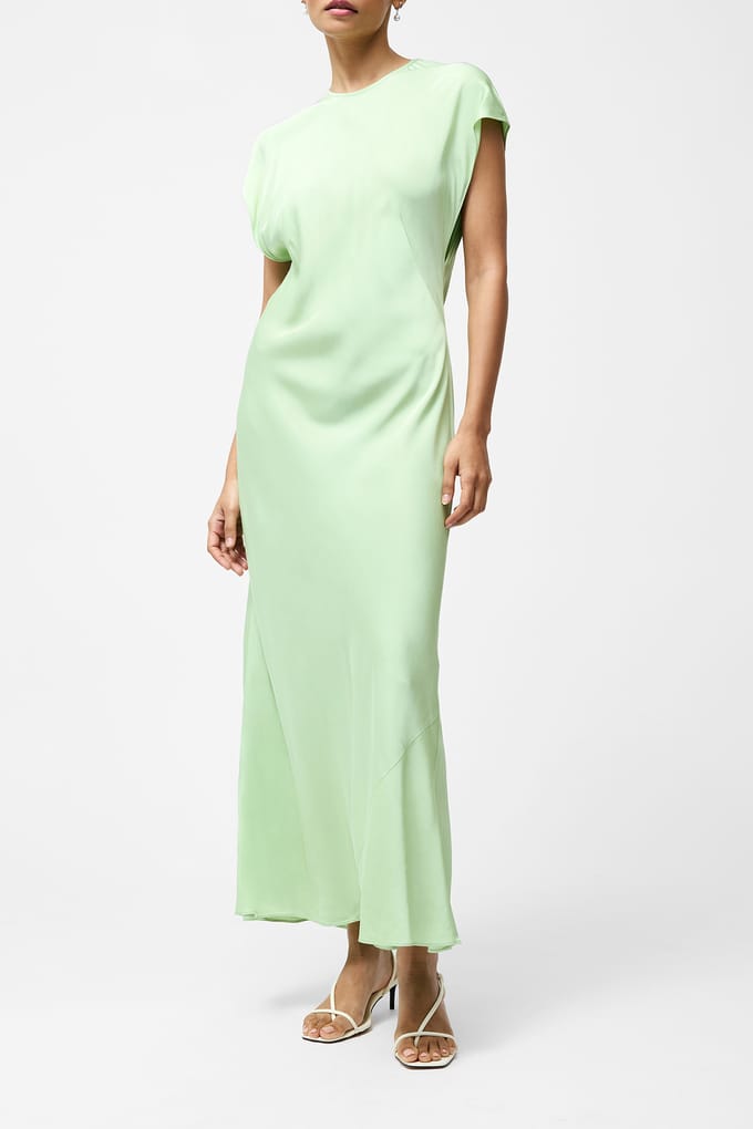 French Connection Ennis Satin Column Shape Dress Apple Green Größe: XL | Maxikleider Outlet | Damen | Grün